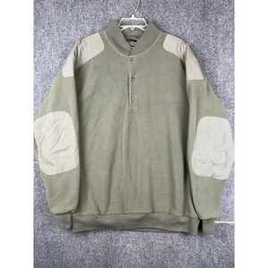 VTG Cabelas Military Sweater Mens XLT Green Heavyweight Pullover Hunt Outdoor